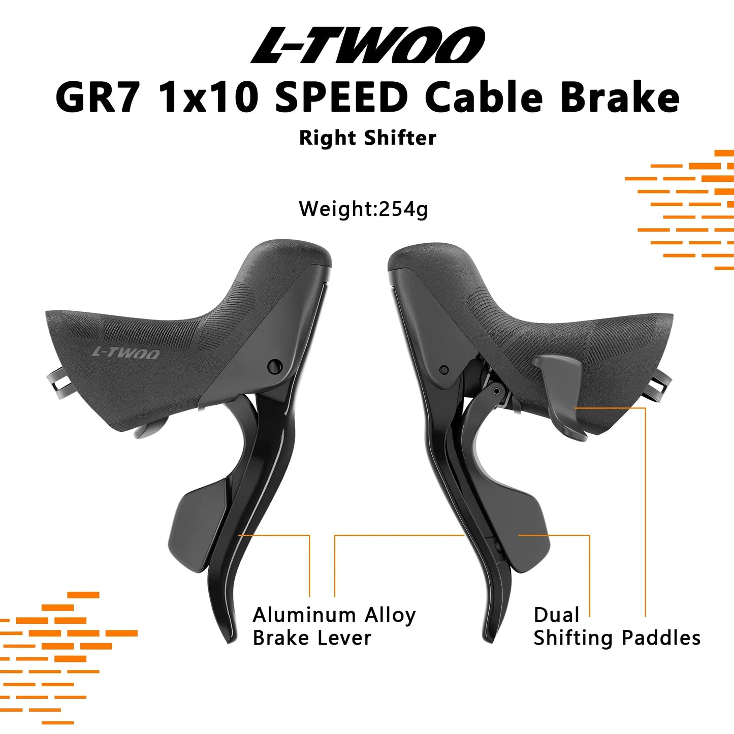 LTWOO GR7 1x10 Speed Road Groupset, R/L Shifter + Rear Derailleurs, Gravel-bikes Cyclo-Cross