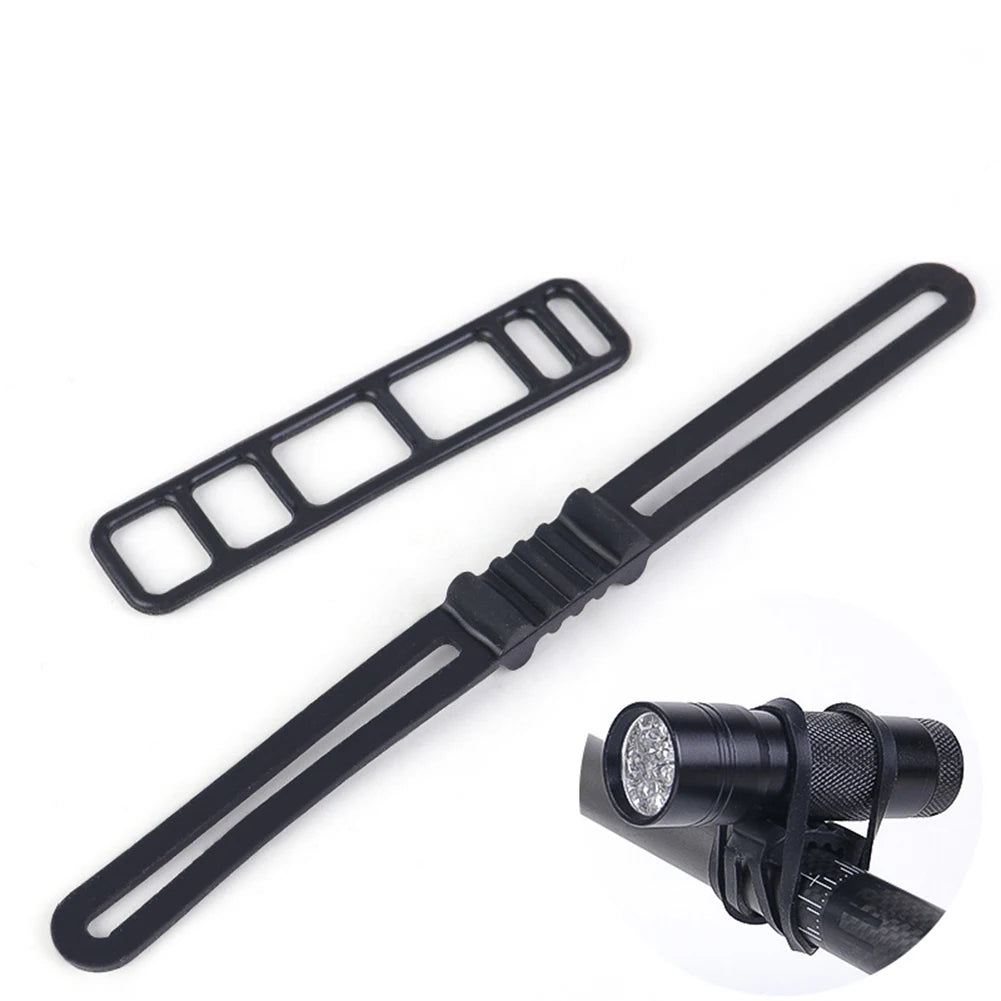 10pcs Bike Silicone Mount Band Rubber Strap for Headlight Taillight Lights