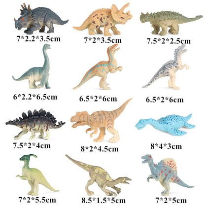 Jurassic Dinosaur 12PCS Action Figures T-Rex Velociraptor Kids Toy Set
