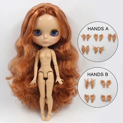 ICY DBS Blyth doll 1/6 bjd tan skin joint body shiny face 30cm toy girls gift-EXPROTAS