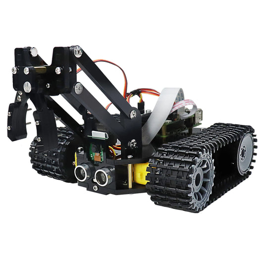 Freenove Tank Robot Kit for Raspberry Pi 4 B 3 B+ B A+, Crawler Chassis, Grab Objects, Ball Tracing, Line Tracking, App Control-EXPROTAS