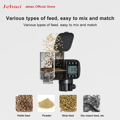 Jebao Jecod New Aquarium Fish Tank Feeder Intelligent Automatic Feeder Digital Timing Wifi Wireless Remote Control Fish Feeding-EXPROTAS