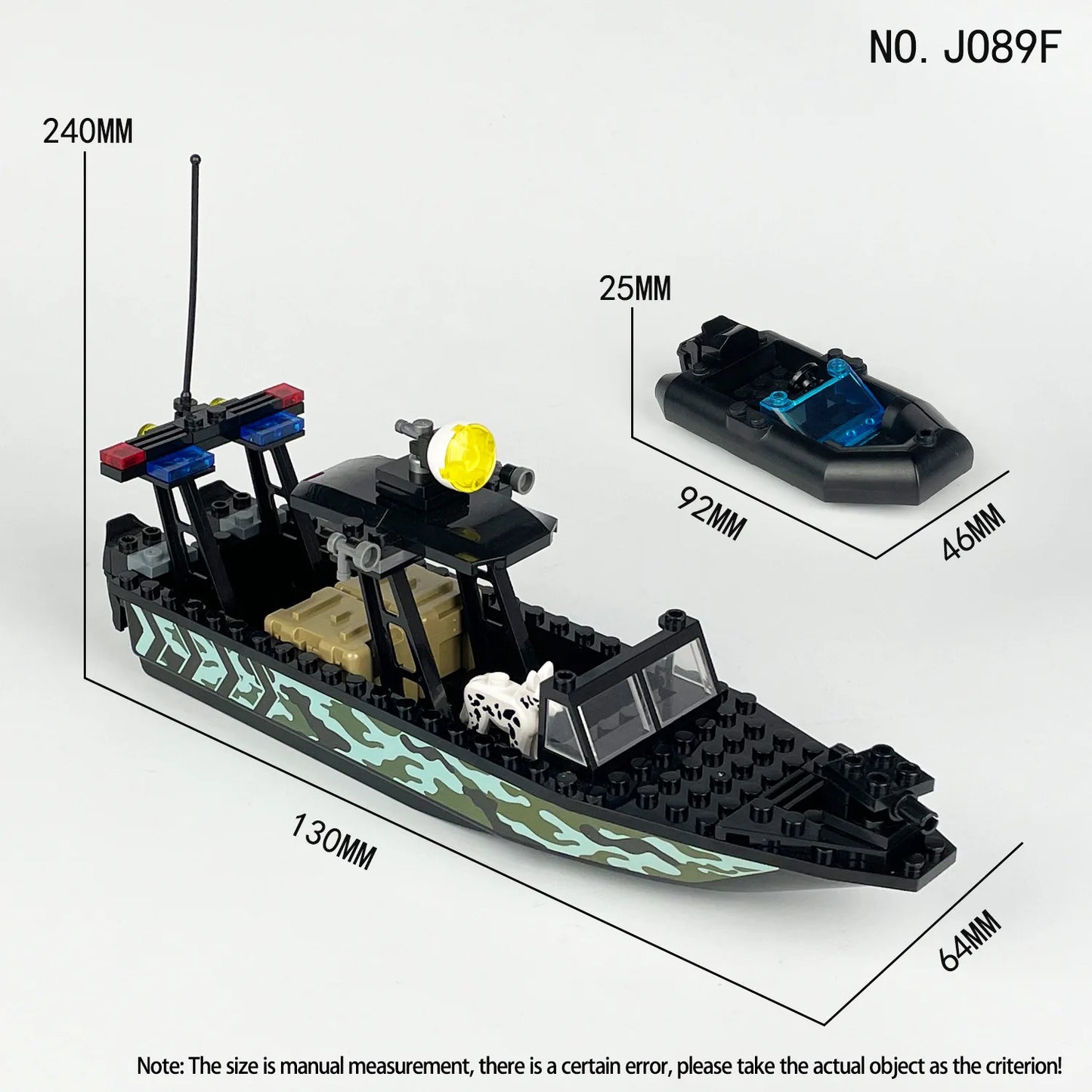 SWAT Sea Python Speedboat Assault Boat Building Blocks Military Brick Toy Set