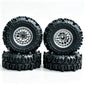 4PCS Beadlock Wheel Tyres for RC Crawler 1/18 TRX4M SCX24 FCX24