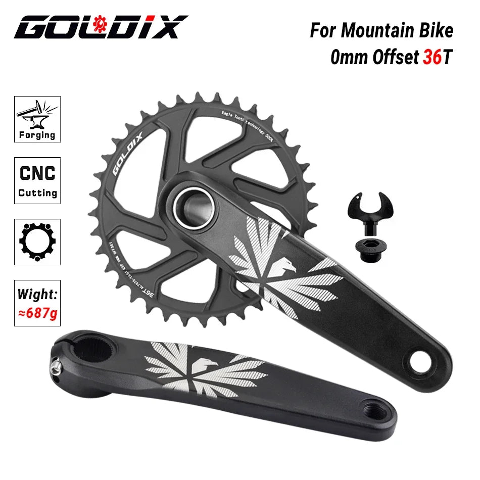 GOLDIX MTB Direct Mount Crankset 0mm Offset 170/175mm for 30–38T Chainring - EXPROTAS