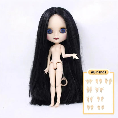 ICY DBS Blythe Doll White Skin Joint Body Colourful Hair Matte Face DIY Dress Up