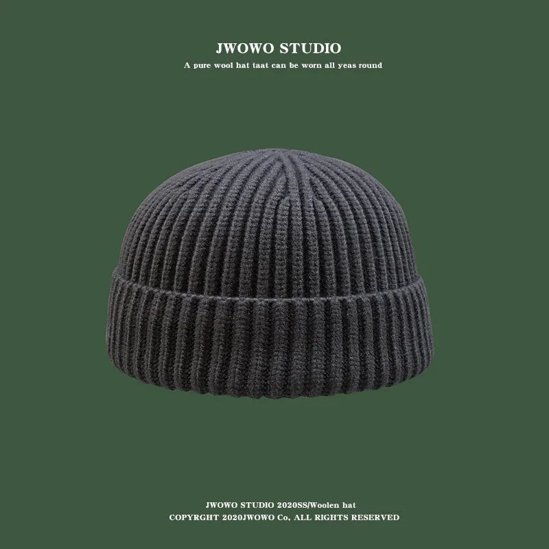 Winter Wool Knitted Beanie Hat Men Women Warm Cap Unisex Skull Cap