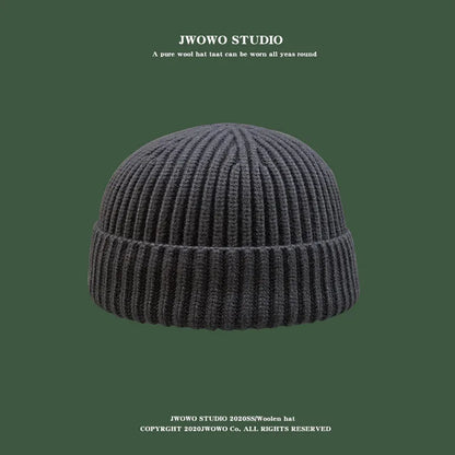 Winter Wool Knitted Beanie Hat Men Women Warm Cap Unisex Skull Cap