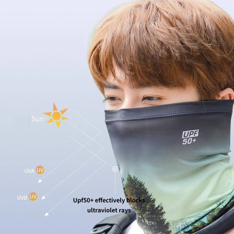 Sun Protection Ice Silk Face Mask Neck Gaiter Cycling Fishing Scarf