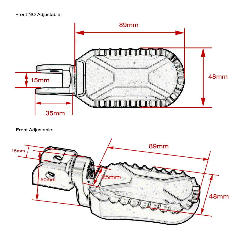 Motorcycle Footrest Peg Rubber Cover Aluminum For BMW R1200GS R1250GS LC ADV