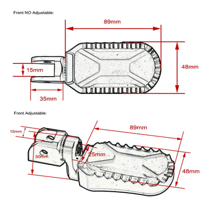 Motorcycle Footrest Peg Rubber Cover Aluminum For BMW R1200GS R1250GS LC ADV