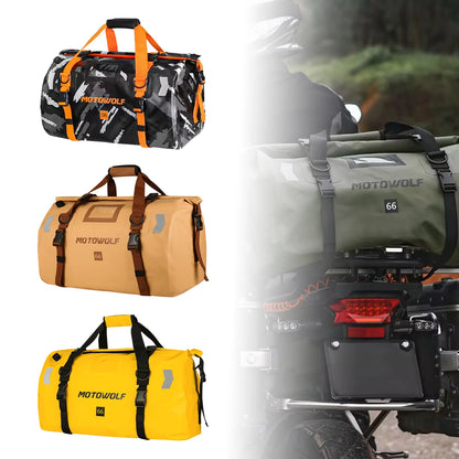 Motorcycle Waterproof TailBag Travel Outdoor Dry Luggage Roll Pack Bag 20/66/100L Motorbike Luggage Backpack Motorcycle Seat Bag
