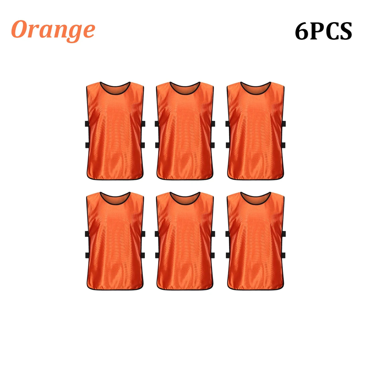 6PCS Pinnies Quick Drying Soccer Football Training Vests Youth Sports