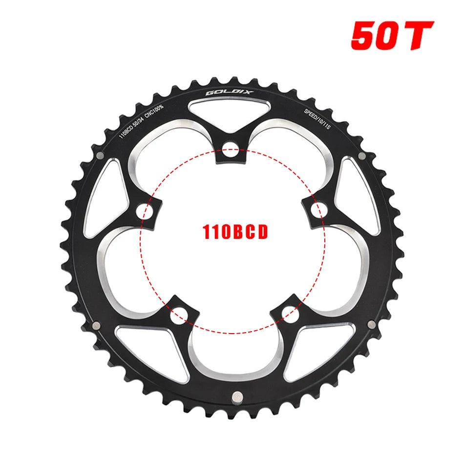 GOLDIX 110BCD 50/34T Double Chainring Road Bike Ultralight Chainwheel