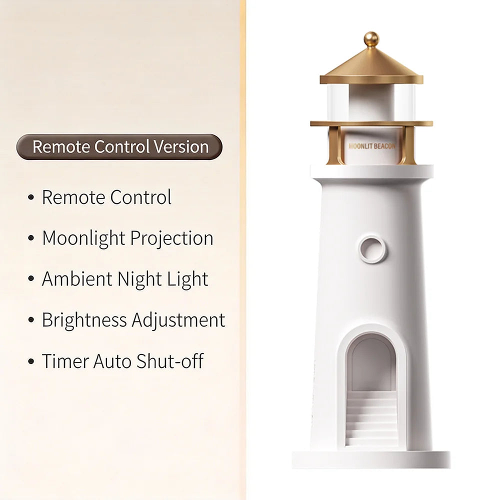 Moon Night Light Projection Lamp Bluetooth Remote Control Music Lighthouse
