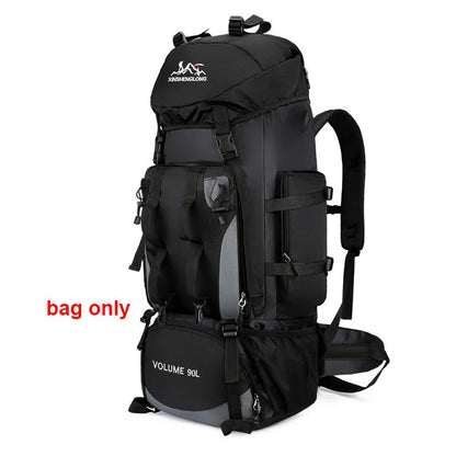 90L Waterproof Hiking Camping Backpack Trekking Bag Rucksack Large Capacity Travel Outdoor Sports Bags Camping Equipment Men-EXPROTAS