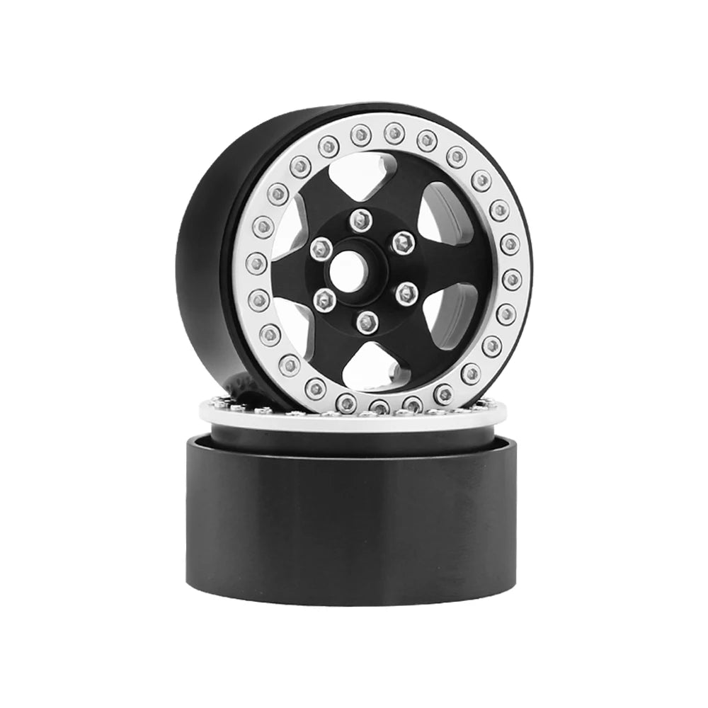 1.9" Metal 6-Spoke Beadlock Wheel Rim for 1/10 RC Crawler TRX4 SCX10 Capra D90 - EXPROTAS