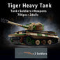WW2 German King Tiger Heavy Tank Building Blocks Military Brick Model Toy Set