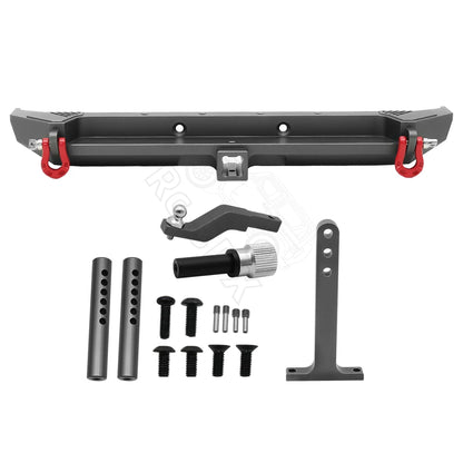 1/10 RC Crawler Metal Front & Rear Bumper Set w/ LED for Axial SCX10 III - EXPROTAS