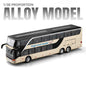 1:30 Sound Light Double Decker Bus Alloy Diecast Model for Kids Gifts
