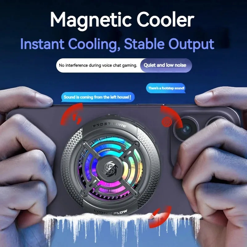Portable Magnetic Clip Phone Cooler Cooling Fan for iPhone 17 Samsung S25