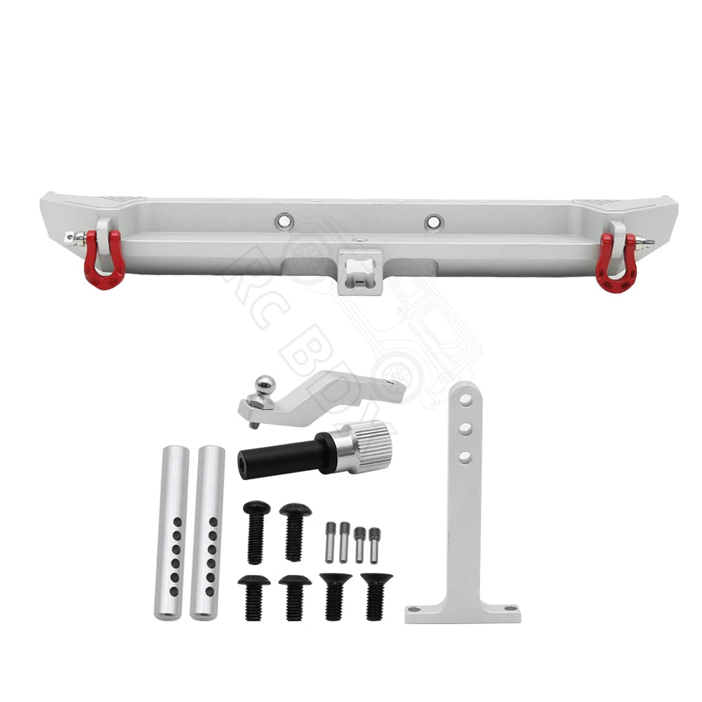 1/10 RC Crawler Metal Front & Rear Bumper Set w/ LED for Axial SCX10 III - EXPROTAS