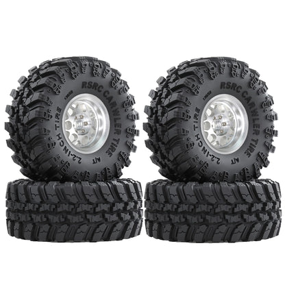 4PCS Beadlock RC Wheel Rims 2.2" for 1/10 Crawler SCX10 TRX4 TRX6