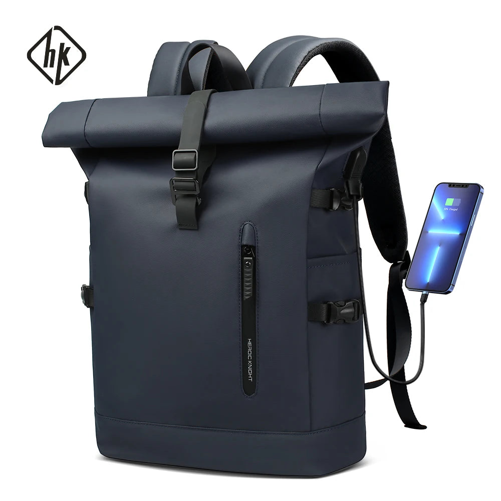 USB Port Backpack Men Large Capacity Waterproof 15.6 Inch Travel Bag