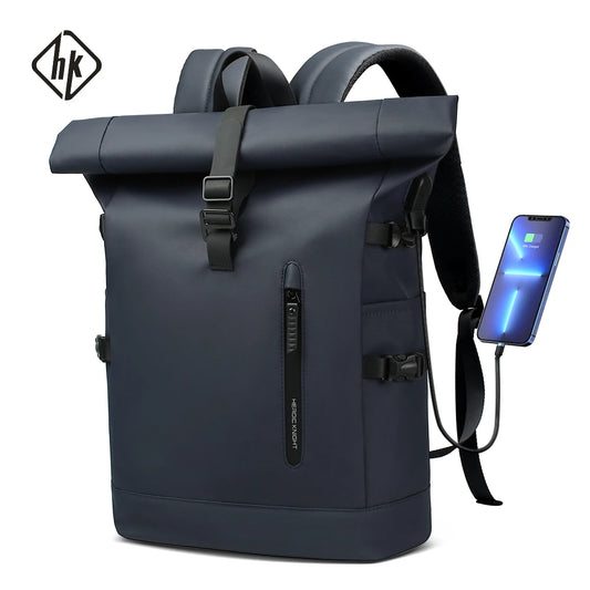USB Port Backpack Men Large Capacity Waterproof 15.6 Inch Travel Bag