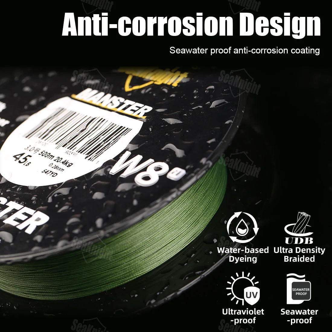 500M SeaKnight W8 II Braided Fishing Line 27LB Saltwater Coated