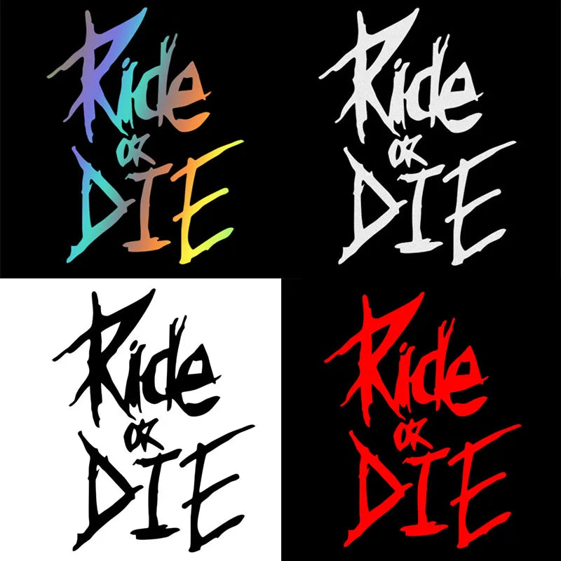 Bike Frame Decals Ride or Die Stickers for MTB Top Tube Bicycle