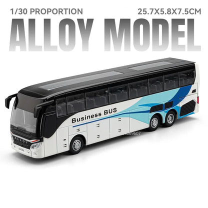 1:30 Sound Light Double Decker Bus Alloy Diecast Model for Kids Gifts