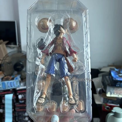 SHF One Piece Portgas D Ace Fire Fist Luffy PVC Movable Action Figure Toy