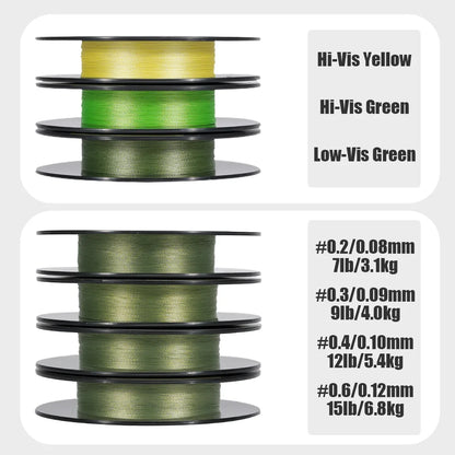 Braided Fishing Line 300M 4 Strands PE Saltwater Abrasion Resistant