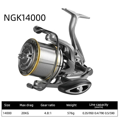 BILLINGS NGK 8000-14000 Spinning Fishing Reel 20KG Max Drag Saltwater/Freshwater