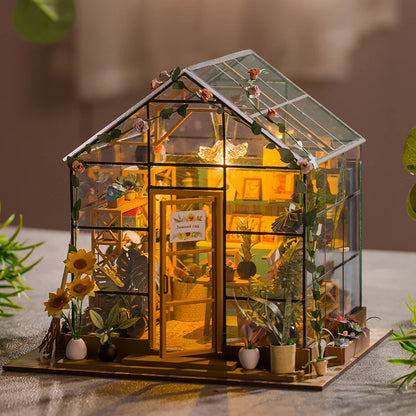 Wooden DIY Mini Dollhouse 3D Puzzle Room Kit with Furniture Birthday Gift - EXPROTAS