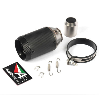 51mm Universal Slip On Motorcycle GP Exhaust CNC Carbon Fiber Escape Muffler For Kawasaki Z900 FZ6 RC390 S1000XR-EXPROTAS