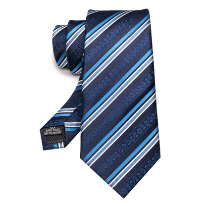 Mens Striped Neck Tie Red Formal Ties for Wedding Party Occasions