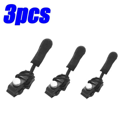 24/3pcs Universal Detachable Metal Zipper Slider Puller Detachable Instant Repair Kit DIY Replacement Lever Locks for Clothing