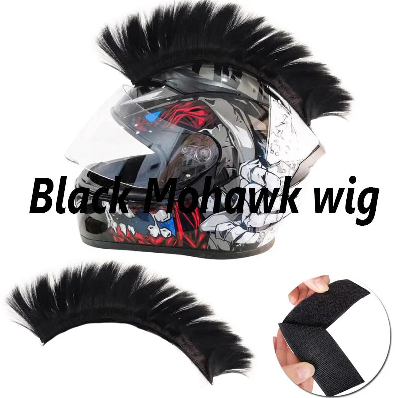 Creative Personality Motorcycle Electric Helmet Decoration Mohawk Wig Hair Motorbike Helmet Accessories Stickers Cosplay Styling-EXPROTAS