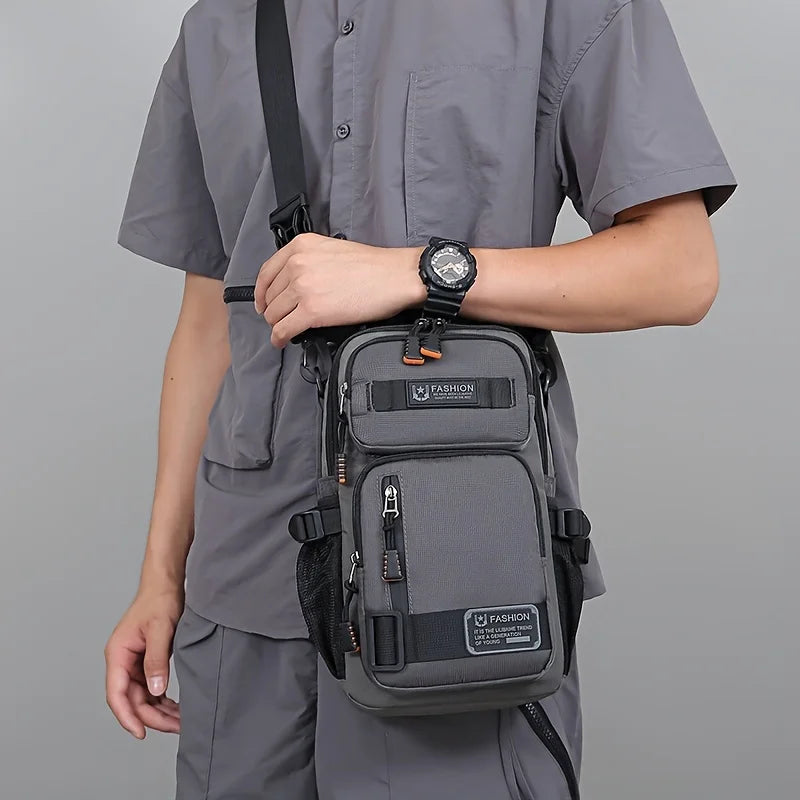 Men’s Molle Chest Bag Large Crossbody Waist Pack Hiking Travel Pouch