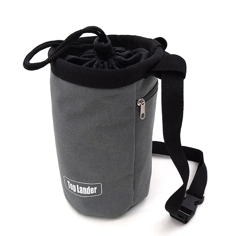 Rock Climbing Chalk Bag Magnesia Pouch with Waterproof Pocket