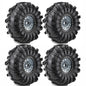 4pcs 2.2 Beadlock Wheels & Rubber Tires Set for 1/10 RC Crawler TRX4 SCX10 D90