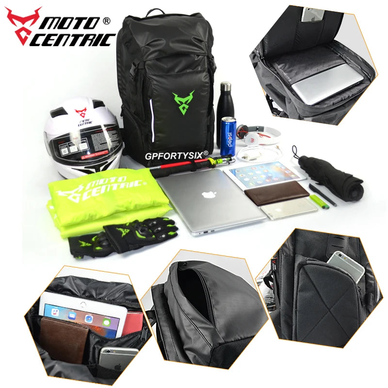 Motocentric Motorcycle Rear Seat Bag Multifunction Waterproof Motorcycle Helmet Backpack Big Capacity Motocross Tail Bag Luggage-EXPROTAS