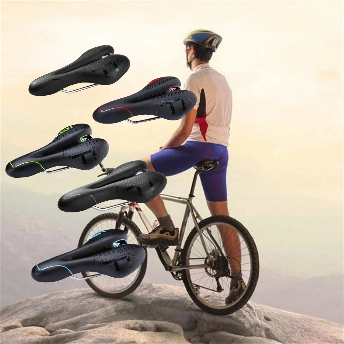 Soft Comfort Bike Saddle Replacement Bicycle Seat for MTB Road Hybrid Bikes