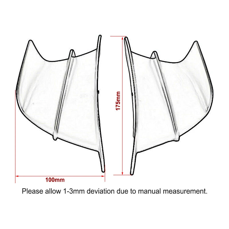 Motorcycle Winglet Side Wing Fin Spoiler For Yamaha R1 R6 R25 Ninja H2 H2R
