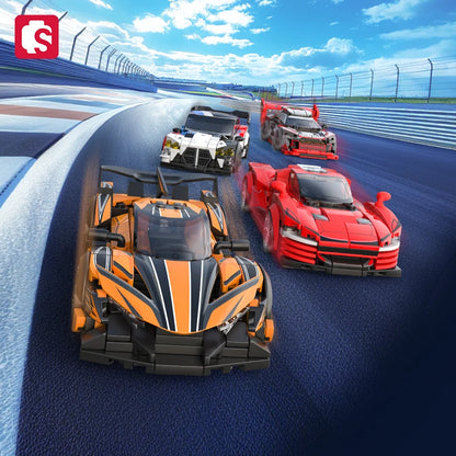 SEMBO Sports Car MOC Racing Vehicle Building Blocks Technical Auto Model Toy Gift