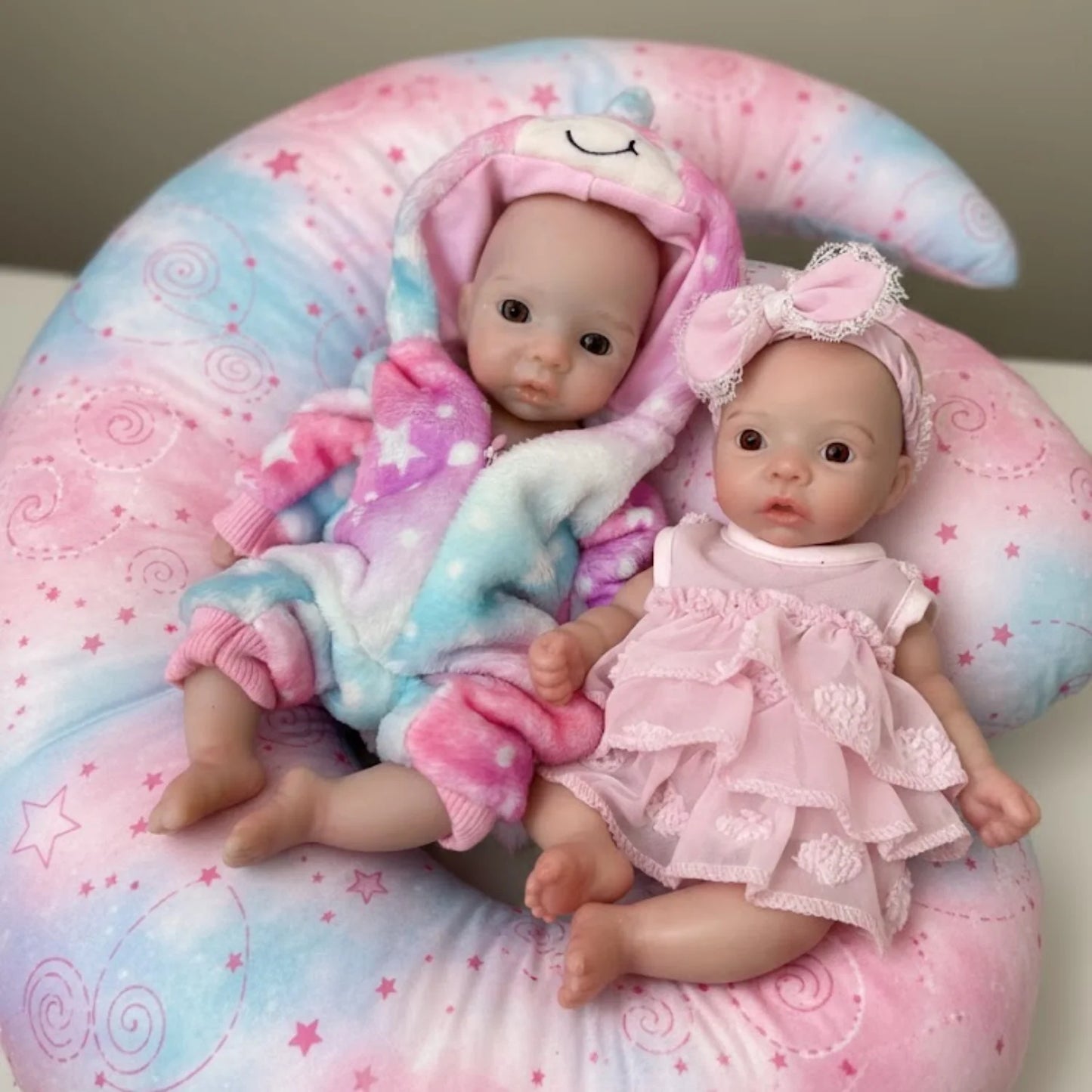 AnjoDoll 10 Inch Silicone Reborn Girl Doll Open Mouth Waterproof Painted Soft