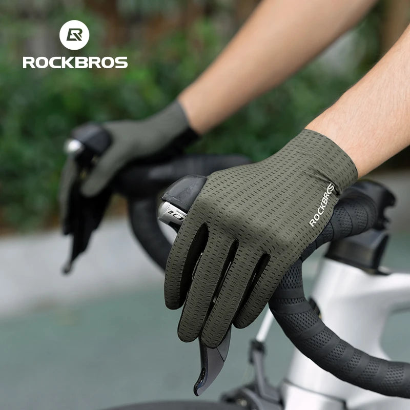 ROCKBROS Cycling Gloves Anti-Slip Breathable MTB Road Bike Racing Fitness Gloves Men Women