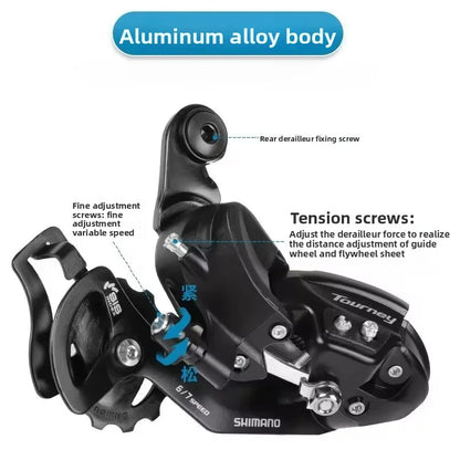 SHIMANO TY300 Tourney RD TY300-SGS 6/7 Speed Rear Derailleur MTB Mountain Bicycle Parts Bike Rear Derailleur Original Parts